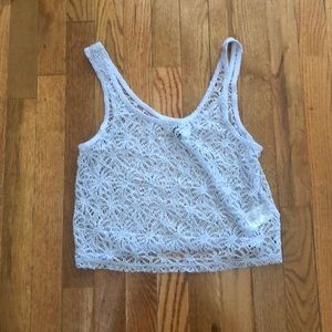 Lavender lace crop top